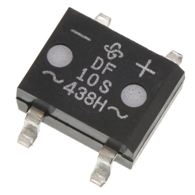Vishay Bridge Rectifier DFS Package, 4-Pin Single Phase, 1000 V Peak Reverse Voltage, 50 A Peak Surge Current DF10S-E3/77