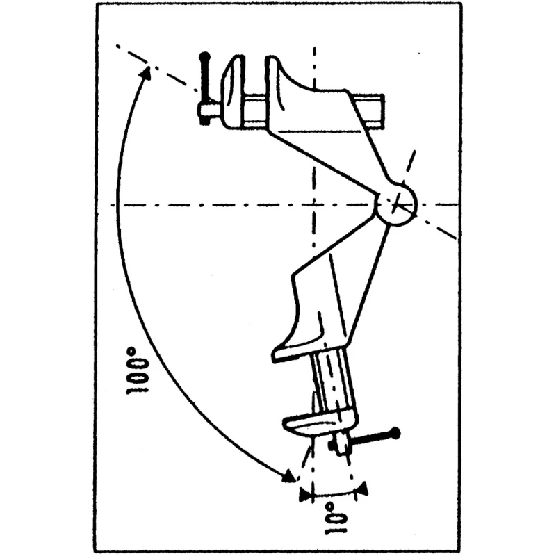 Facom Micro-Tech Table Vice 50 mm Jaw Width 70 mm Jaw Opening 38 mm Jaw Depth Clamp Mount 1.4 kg 1150.MT