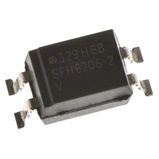 Vishay AC Input Optocoupler Surface Mount Transistor Output 4-Pin SFH6206-2T