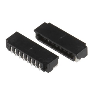 Hirose 52 Series Right Angle PCB FPC Connector, 8 Contacts, 0.8 mm Pitch, 1 Row DF52-8S-0.8H(21)