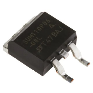Vishay P-Channel MOSFET, 110 A, 60 V Enhancement, 3-Pin TO-263 SUM110P06-08L-E3