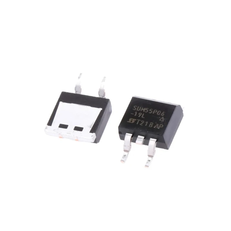 Vishay P-Channel MOSFET 55 A, 60 V, Enhancement Mode, 3-Pin TO-263 Package SUM55P06-19L-E3