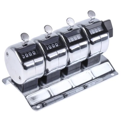RS PRO Four Digit Mechanical Manual Reset Counter 4mm Digit Height 710-5225