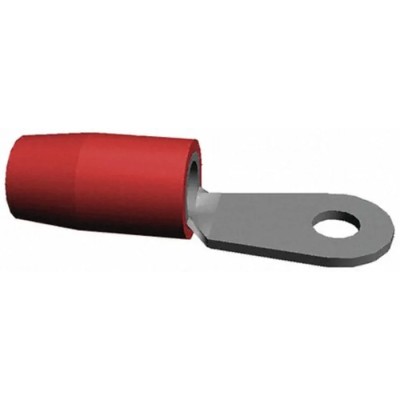 TE Connectivity PIDG Insulated Ring Terminal M2 Stud Size 22 AWG to 16 AWG Nylon Insulation Red 324158