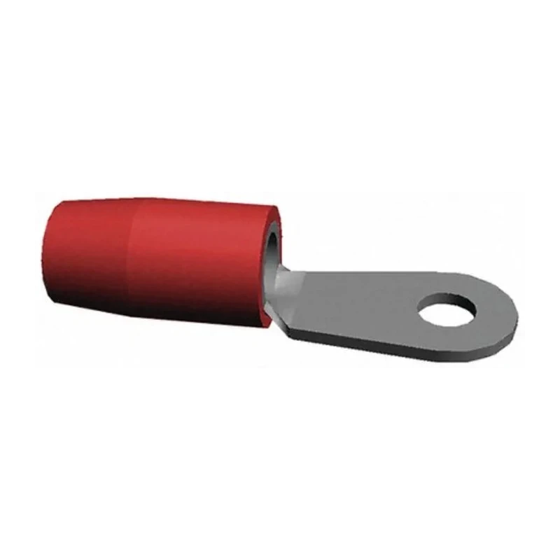 TE Connectivity PIDG Insulated Ring Terminal M2 Stud Size 22 AWG to 16 AWG Nylon Insulation Red 324158