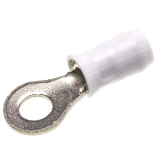TE Connectivity PIDG STRATO-THERM Insulated Ring Terminal M4 Stud Size 14 AWG Wire White 50840