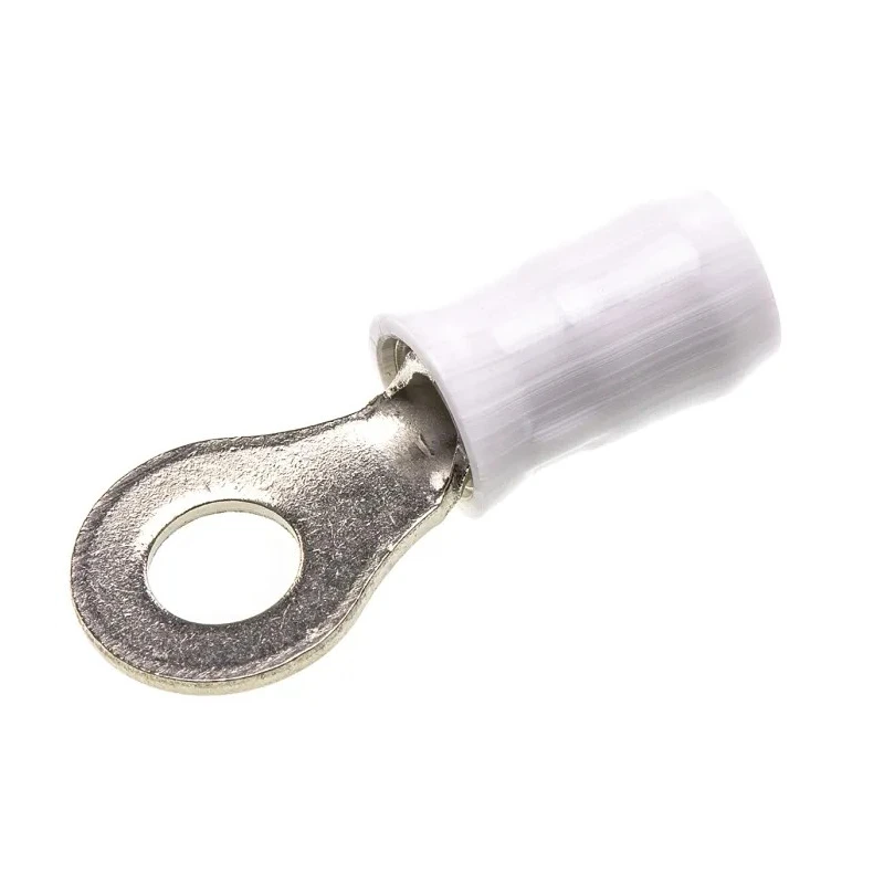 TE Connectivity PIDG STRATO-THERM Insulated Ring Terminal M4 Stud Size 14 AWG Wire White 50840
