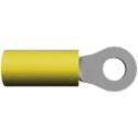 RS PRO PIDG Insulated Ring Terminal, M3.5 Stud Size, 12 AWG - 10 AWG Wire Size, Nylon Yellow Insulation 320567