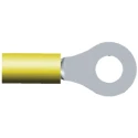 TE Connectivity PIDG Insulated Ring Terminal, M5 Stud Size, 12 AWG to 10 AWG Wire Size, Nylon Insulation, Yellow 130679