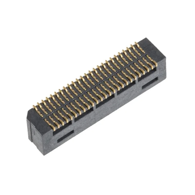 Samtec TEMS Series Straight PCB Socket 50-Contact 2 Row 0.8 mm Pitch Surface Mount TEMS-125-02-03.0-G-D-K-TR
