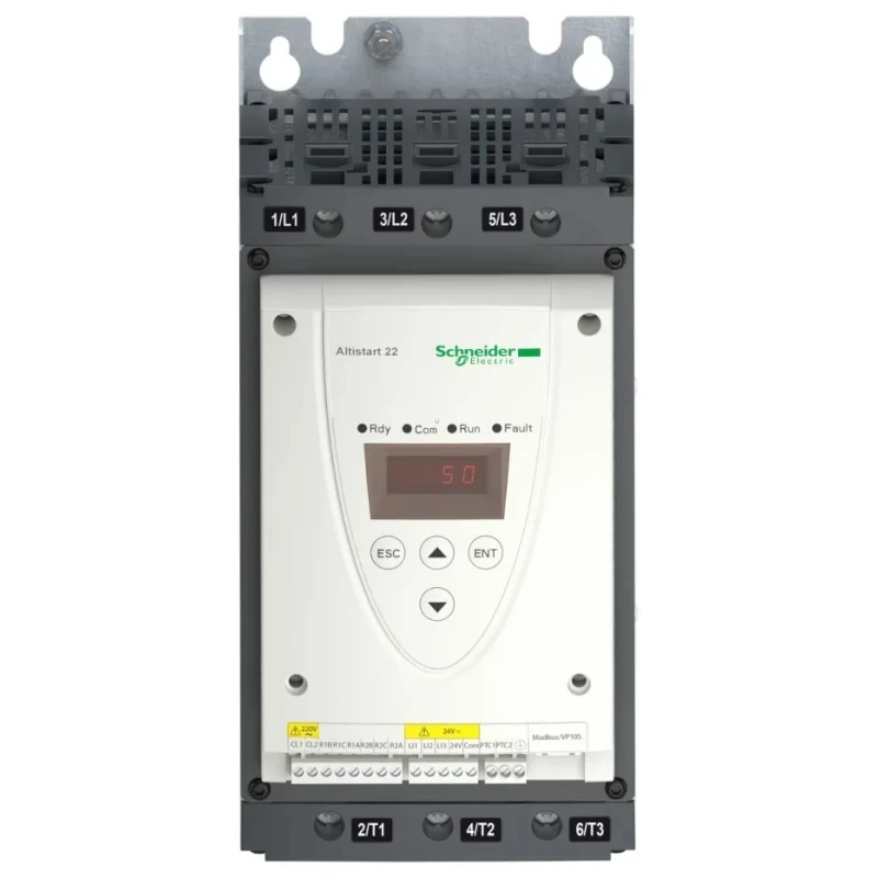 Schneider Electric 3 Phase Soft Starter 37 kW, Surface Mount, IP20 ATS22D75Q