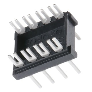 Aries Electronics Through Hole Mount DIL Header 8 Way, 2.54 mm Pitch, Brass Contacts Tin over Nickel Plating 08-600-10
