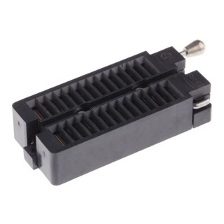 Aries Electronics 2.54 mm Pitch 28 Way DIP Through Hole Test IC Socket 28-6554-11