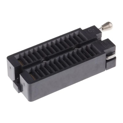Aries Electronics 2.54 mm Pitch 28 Way DIP Through Hole Test IC Socket 28-6554-11
