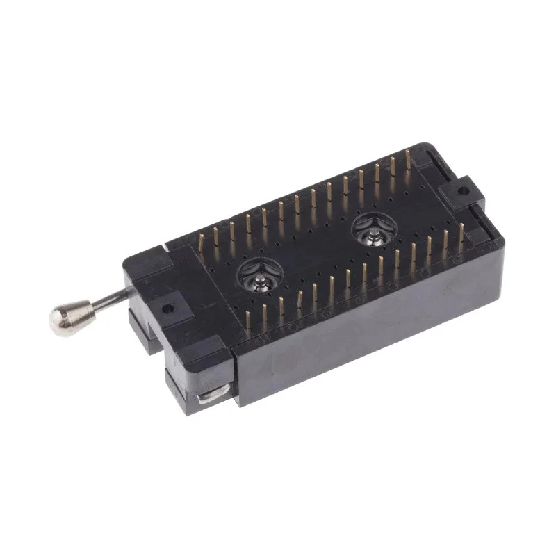 Aries Electronics 2.54 mm Pitch 28 Way DIP Through Hole Test IC Socket 28-6554-11