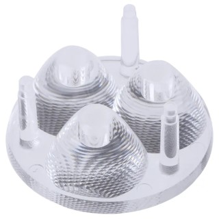 Ledil Cute Series 3-Way LED Lens 10 to 20° Spot Beam 35mm Diameter Polymethyl Methacrylate C10754_CUTE-3-SS