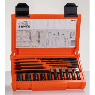 Bahco 25 Piece Plastic Vanadium Screw Extractor Set 1418s
