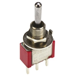 TE Connectivity Gemini A Series Toggle Switch PCB Mount On-Off-On SPDT Through Hole Terminal 28 V dc 115 V ac 5-1825137-1