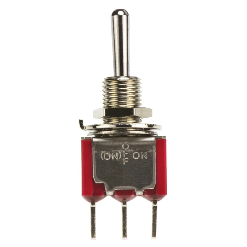 TE Connectivity Gemini A Series Toggle Switch PCB Mount On-Off-On SPDT Through Hole Terminal 28 V dc 115 V ac 5-1825137-1