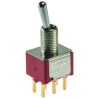 TE Connectivity Toggle Switch, PCB Mount On-Off-On DPDT Through Hole Terminal 28 V dc 120 V ac 2-1825139-3