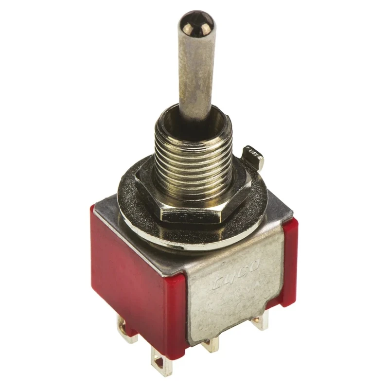 TE Connectivity Toggle Switch Panel Mount On-On-On DP3T Solder Terminal 28 V dc 120 V ac 4-1825139-2