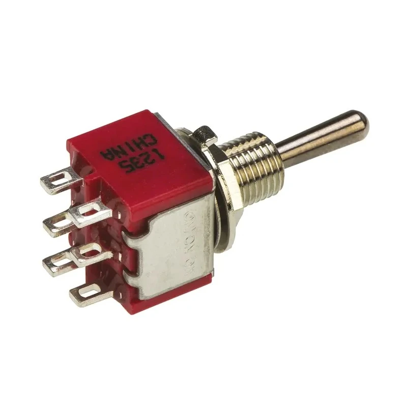 TE Connectivity Toggle Switch Panel Mount On-On-On DP3T Solder Terminal 28 V dc 120 V ac 4-1825139-2