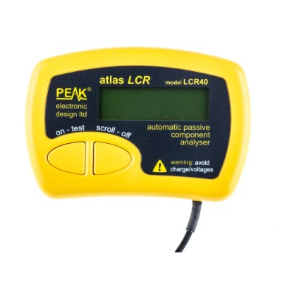 Peak Electronic Design Handheld LCR Meter 10mF Capacitance, 2mΩ Resistance, 10h Inductance LCR40