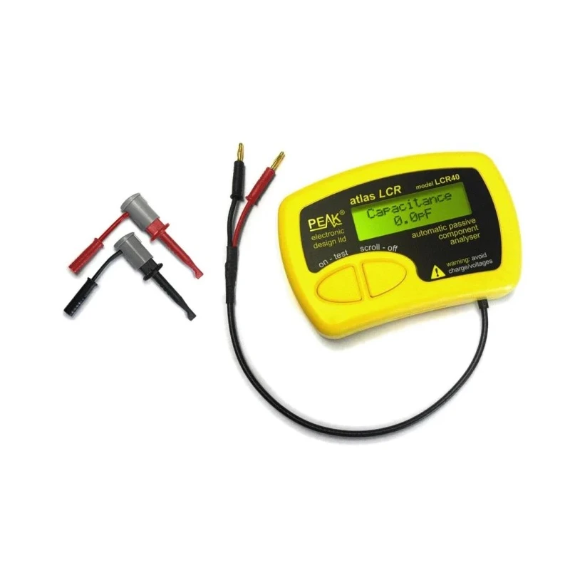 Peak Electronic Design Handheld LCR Meter 10mF Capacitance, 2mΩ Resistance, 10h Inductance LCR40