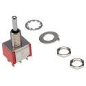 TE Connectivity Panel Mount Toggle Switch On-Off-On, SPDT, Through Hole Terminal, 28V dc, 125V ac, Gemini A 1-1825139-8
