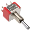TE Connectivity Panel Mount Toggle Switch On-Off-On, SPDT, Through Hole Terminal, 28V dc, 125V ac, Gemini A 1-1825139-8