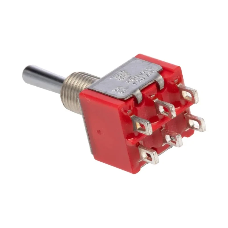 TE Connectivity Panel Mount Toggle Switch On-Off-On, SPDT, Through Hole Terminal, 28V dc, 125V ac, Gemini A 1-1825139-8