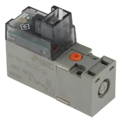 SMC Pneumatic 3/2 NC Solenoid/Spring Valve  SY100 Series 24V DC 0.7MPa 7.85NL/min 