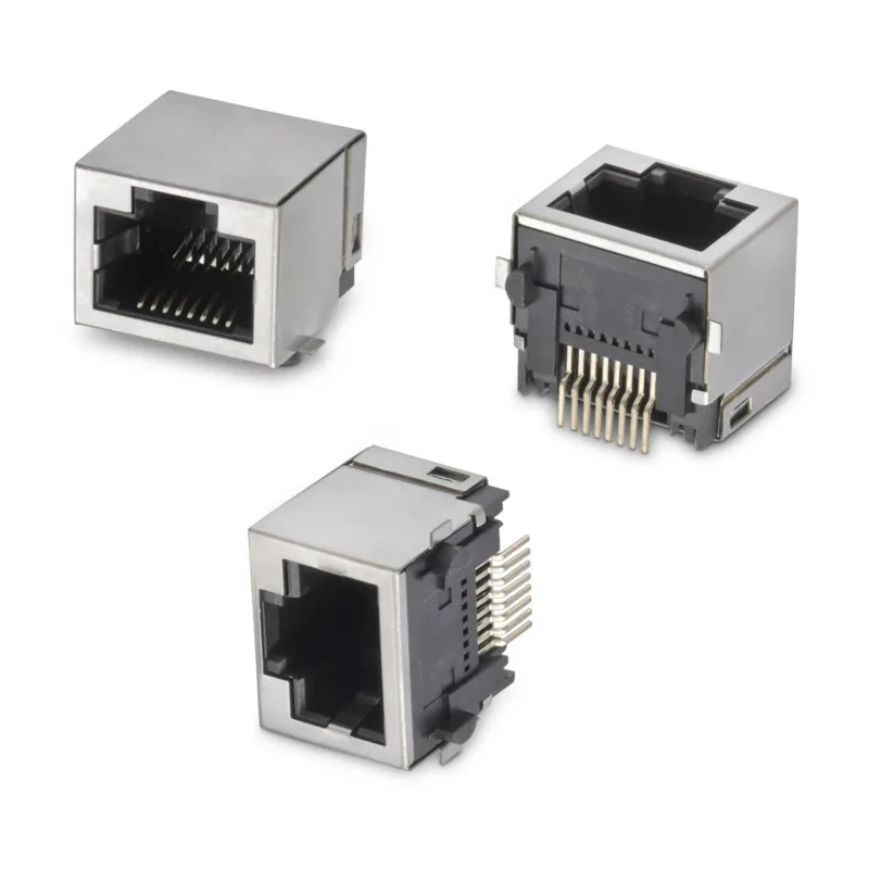 Wurth Elektronik WR-MJ Series RJ45 Connector Female Surface Mount Cat5 Nickel Plated Brass Shield Horizontal 1 634008149821