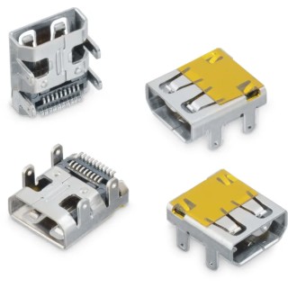 Wurth Elektronik WR-COM Micro HDMI Horizontal SMT 19 Way Memory Card Connector Through Hole Solder 685119248123