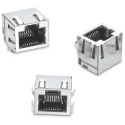 Wurth Elektronik WR-MJ Series RJ45 Connector Female Surface Mount Cat3 Nickel Plated Brass Shield Horizontal 1 634008149721