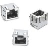 Wurth Elektronik WR-MJ Series RJ45 Connector Female Surface Mount Cat3 Nickel Plated Brass Shield Horizontal 1 634008149721