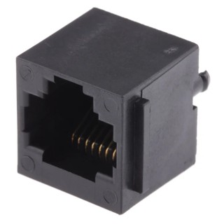 Amphenol Communications Solutions MOD JACK Series RJ45 Connector Female Through Hole Cat3 Shielded Straight 1 90598-001LF