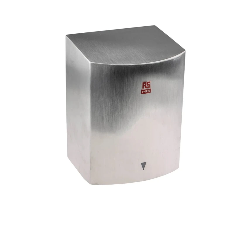 RS PRO Automatic Stainless Steel Hand Dryer 900 W, Satin Finish, 230 V, 175 mm x 277 mm x 201 mm 711-2589