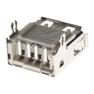 Amphenol Communications Solutions Right Angle Surface Mount Female USB Type A to B Connector USB 2.0 5A 100V 87583-2010BLF