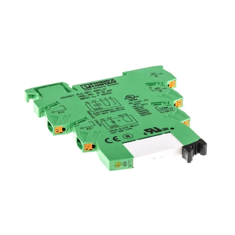 Phoenix Contact Electromechanical Interface Relay DIN Rail Mount 48V DC Coil SPDT 9.2mA Coil Current 2900308
