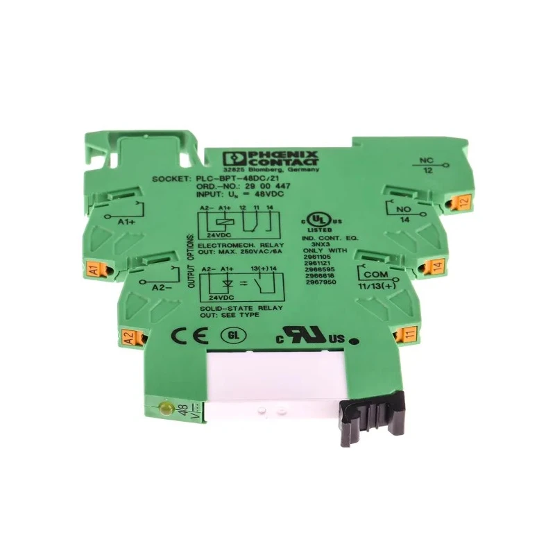 Phoenix Contact Electromechanical Interface Relay DIN Rail Mount 48V DC Coil SPDT 9.2mA Coil Current 2900308
