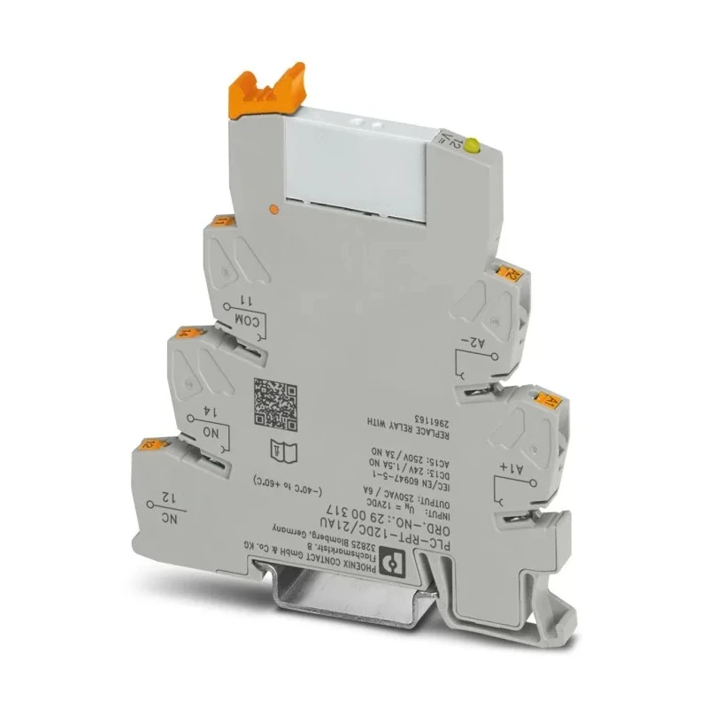 Phoenix Contact Electromechanical Interface Relay Module PLC-RPT-12DC/21AU, DIN Rail Mount, 12V DC Coil, SPDT 2900317