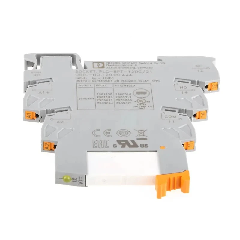 Phoenix Contact Electromechanical Interface Relay DIN Rail Mount 12V DC Coil SPDT 15.3mA Coil Current 2900316