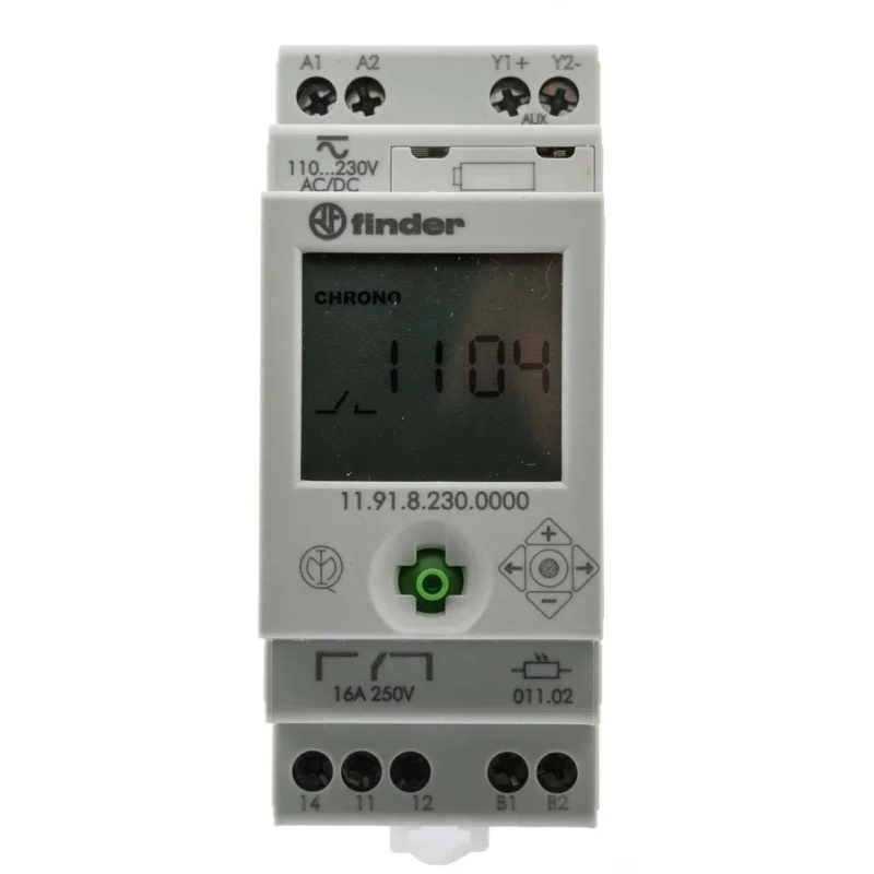 Finder Timer Light Switch 110-230V Single Channel SPDT with Auxiliary Output 11.91.8.230.0000
