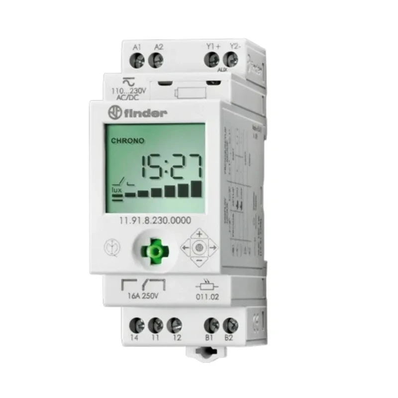 Finder Timer Light Switch 110-230V Single Channel SPDT with Auxiliary Output 11.91.8.230.0000