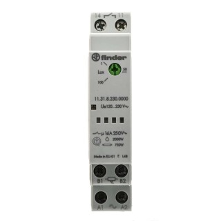 Finder Timer Light Switch 230V AC, 1 Channel, SPNO Contact, Adjustable Sensitivity 1-100 Lux 11.31.8.230.0000