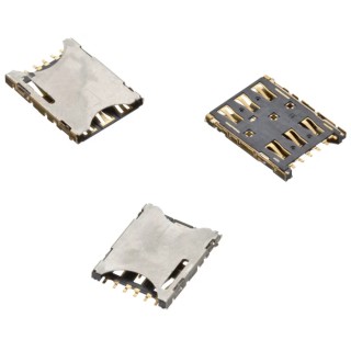 Wurth Elektronik WR-CRD Nano SIM Card Connector 7 Way Push Pull Memory Card Connector 7 Contacts Gold Plated 693043020611