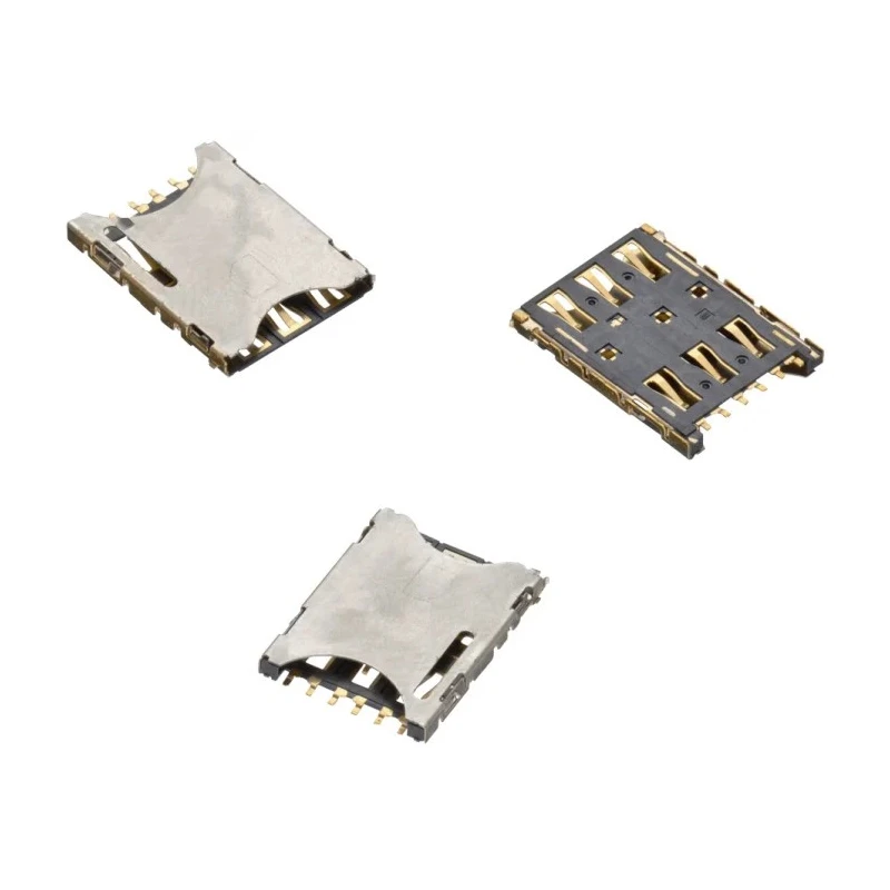 Wurth Elektronik WR-CRD Nano SIM Card Connector 7 Way Push Pull Memory Card Connector 7 Contacts Gold Plated 693043020611