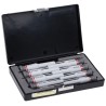 Facom Precision Screwdriver Set Phillips and Slotted, 8 Pieces, Case Included AEF.J3
