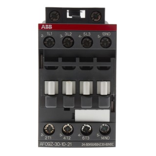 ABB Motor Control Contactor with 60V DC Coil, 3 Poles, 7 A Contact Current, 4 kW Power Rating, 690V AC Contact Voltage AF09